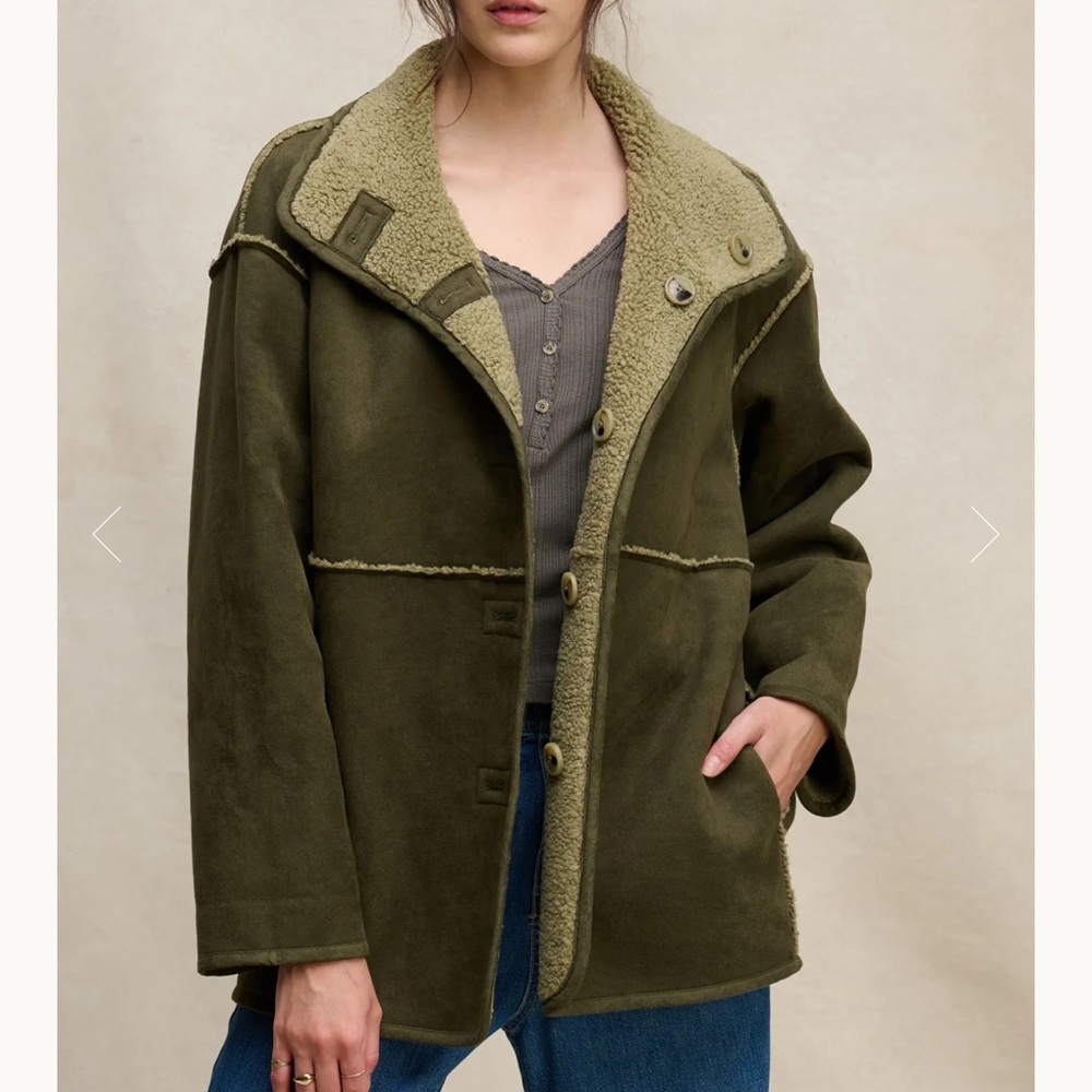 Velvet by Graham & Spencer Olive Teddy Jacket